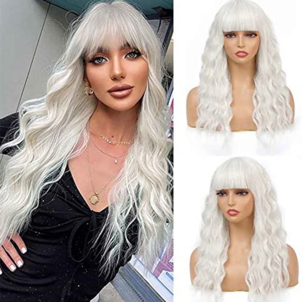 White Beauty Waves Full Wig